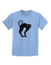 Cute Arched Black Cat Halloween Childrens T-Shirt-Childrens T-Shirt-TooLoud-Light-Blue-X-Small-Davson Sales