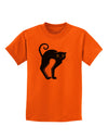 Cute Arched Black Cat Halloween Childrens T-Shirt-Childrens T-Shirt-TooLoud-Orange-X-Small-Davson Sales