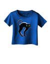 Cute Arched Black Cat Halloween Infant T-Shirt Dark-Infant T-Shirt-TooLoud-Royal-Blue-06-Months-Davson Sales