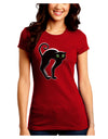 Cute Arched Black Cat Halloween Juniors Crew Dark T-Shirt-T-Shirts Juniors Tops-TooLoud-Red-Juniors Fitted Small-Davson Sales