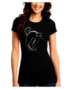 Cute Arched Black Cat Halloween Juniors Crew Dark T-Shirt-T-Shirts Juniors Tops-TooLoud-Black-Juniors Fitted Small-Davson Sales