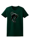 Cute Arched Black Cat Halloween Womens Dark T-Shirt-TooLoud-Forest-Green-Small-Davson Sales