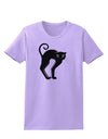 Cute Arched Black Cat Halloween Womens T-Shirt-Womens T-Shirt-TooLoud-Lavender-X-Small-Davson Sales