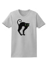 Cute Arched Black Cat Halloween Womens T-Shirt-Womens T-Shirt-TooLoud-AshGray-X-Small-Davson Sales