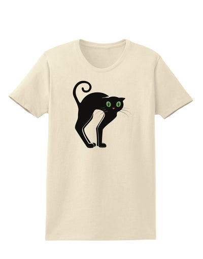 Cute Arched Black Cat Halloween Womens T-Shirt-Womens T-Shirt-TooLoud-Natural-X-Small-Davson Sales