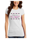 Cute As A Button Juniors Petite T-Shirt-T-Shirts Juniors Tops-TooLoud-White-Juniors Fitted X-Small-Davson Sales