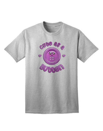 Cute As A Button Smiley Face Adult T-Shirt-unisex t-shirt-TooLoud-AshGray-Small-Davson Sales