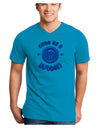 Cute As A Button Smiley Face Adult V-Neck T-shirt-Mens V-Neck T-Shirt-TooLoud-Turquoise-Small-Davson Sales