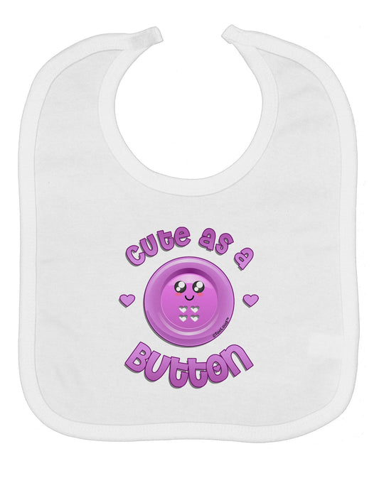 Cute As A Button Smiley Face Baby Bib