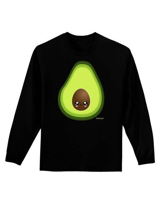 Cute Avocado Design Adult Long Sleeve Dark T-Shirt-TooLoud-Black-Small-Davson Sales
