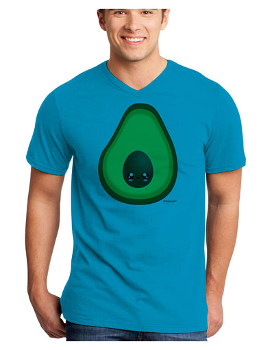 Cute Avocado Design Adult V-Neck T-shirt-Mens V-Neck T-Shirt-TooLoud-Turquoise-Small-Davson Sales