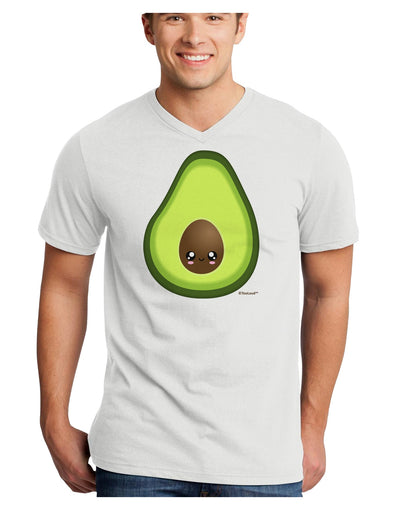 Cute Avocado Design Adult V-Neck T-shirt-Mens V-Neck T-Shirt-TooLoud-White-Small-Davson Sales