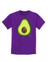 Cute Avocado Design Childrens Dark T-Shirt-Childrens T-Shirt-TooLoud-Purple-X-Small-Davson Sales