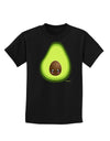 Cute Avocado Design Childrens Dark T-Shirt-Childrens T-Shirt-TooLoud-Black-X-Small-Davson Sales