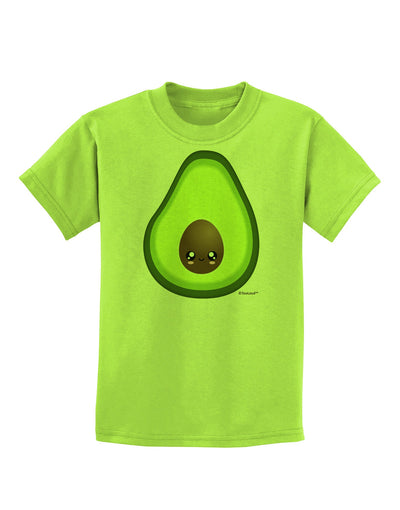 Cute Avocado Design Childrens T-Shirt-Childrens T-Shirt-TooLoud-Lime-Green-X-Small-Davson Sales