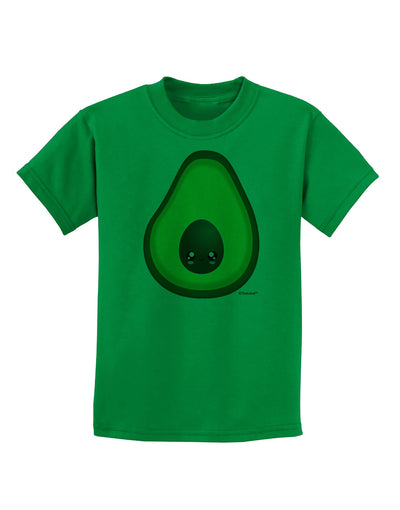 Cute Avocado Design Childrens T-Shirt-Childrens T-Shirt-TooLoud-Kelly-Green-X-Small-Davson Sales