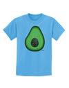 Cute Avocado Design Childrens T-Shirt-Childrens T-Shirt-TooLoud-Aquatic-Blue-X-Small-Davson Sales