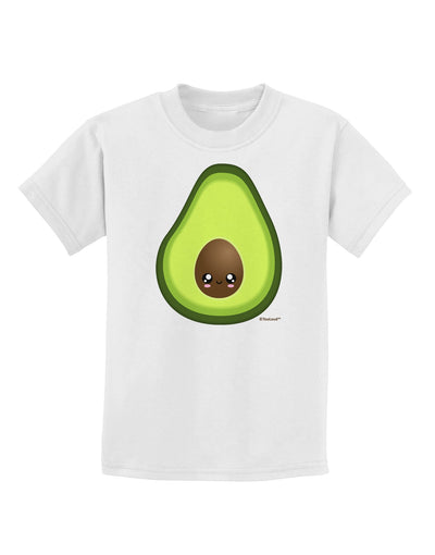 Cute Avocado Design Childrens T-Shirt-Childrens T-Shirt-TooLoud-White-X-Small-Davson Sales