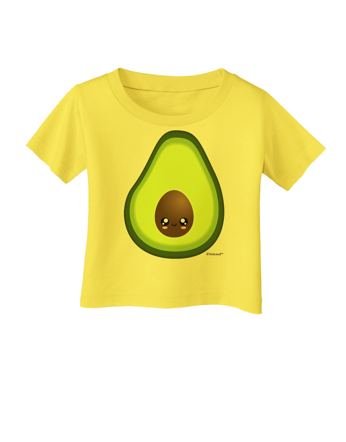 Cute Avocado Design Infant T-Shirt-Infant T-Shirt-TooLoud-Yellow-06-Months-Davson Sales