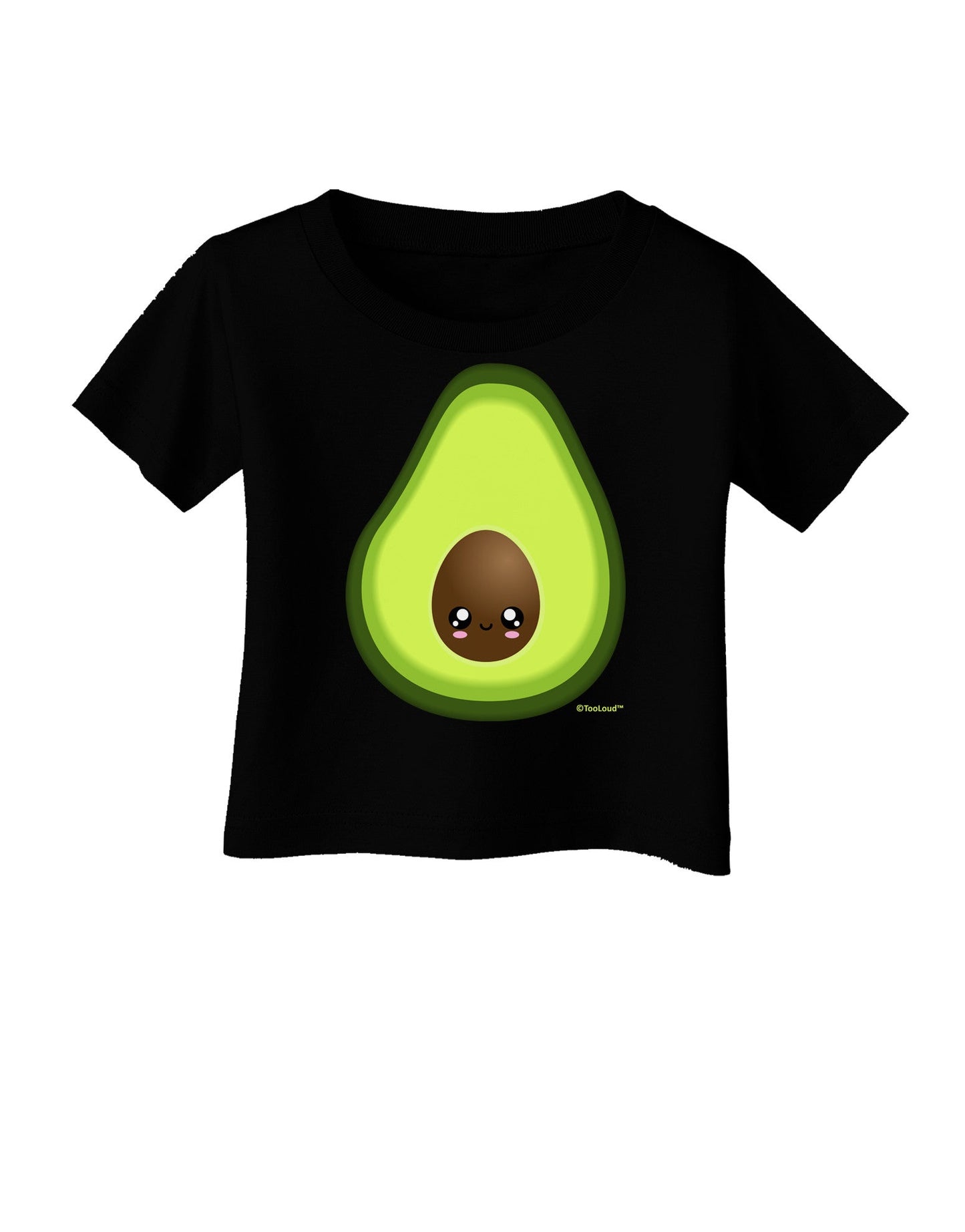 Cute Avocado Design Infant T-Shirt Dark-Infant T-Shirt-TooLoud-Black-06-Months-Davson Sales
