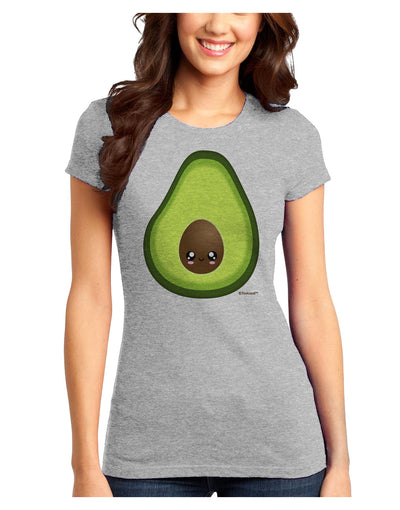 Cute Avocado Design Juniors T-Shirt-Womens Juniors T-Shirt-TooLoud-Ash-Gray-Juniors Fitted X-Small-Davson Sales