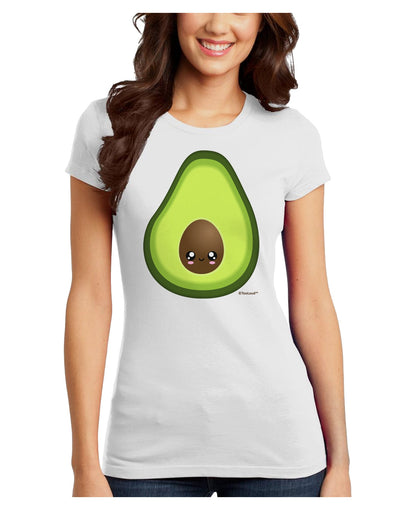 Cute Avocado Design Juniors T-Shirt-Womens Juniors T-Shirt-TooLoud-White-Juniors Fitted X-Small-Davson Sales