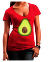 Cute Avocado Design Juniors V-Neck Dark T-Shirt-Womens V-Neck T-Shirts-TooLoud-Red-Juniors Fitted Small-Davson Sales