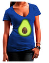 Cute Avocado Design Juniors V-Neck Dark T-Shirt-Womens V-Neck T-Shirts-TooLoud-Royal-Blue-Juniors Fitted Small-Davson Sales