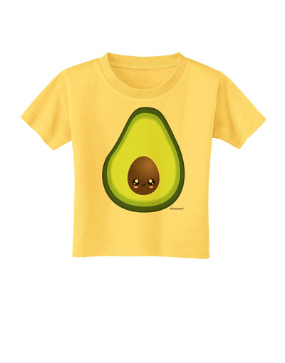 Cute Avocado Design Toddler T-Shirt-Toddler T-Shirt-TooLoud-Yellow-2T-Davson Sales