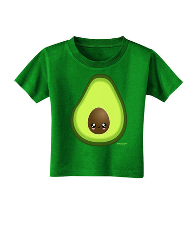 Cute Avocado Design Toddler T-Shirt Dark-Toddler T-Shirt-TooLoud-Clover-Green-2T-Davson Sales