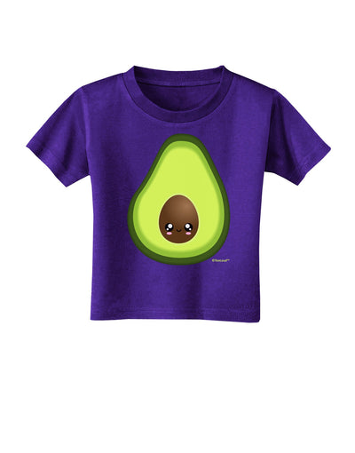 Cute Avocado Design Toddler T-Shirt Dark-Toddler T-Shirt-TooLoud-Purple-2T-Davson Sales