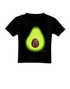 Cute Avocado Design Toddler T-Shirt Dark-Toddler T-Shirt-TooLoud-Black-2T-Davson Sales