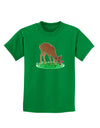 Cute Baby Buck Childrens Dark T-Shirt-Childrens T-Shirt-TooLoud-Kelly-Green-X-Small-Davson Sales