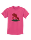 Cute Baby Buck Childrens T-Shirt-Childrens T-Shirt-TooLoud-Sangria-X-Small-Davson Sales