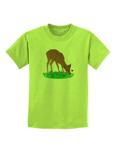 Cute Baby Buck Childrens T-Shirt-Childrens T-Shirt-TooLoud-Lime-Green-X-Small-Davson Sales