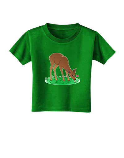 Cute Baby Buck Toddler T-Shirt Dark-Toddler T-Shirt-TooLoud-Clover-Green-2T-Davson Sales