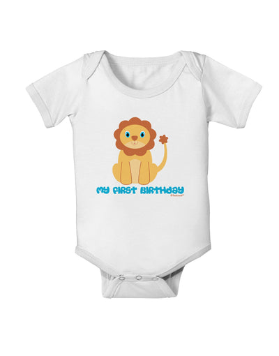 Cute Baby Lion - My First Birthday Baby Romper Bodysuit by TooLoud-Baby Romper-TooLoud-White-06-Months-Davson Sales