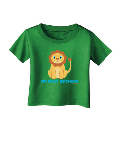 Cute Baby Lion - My First Birthday Infant T-Shirt Dark by TooLoud-Infant T-Shirt-TooLoud-Clover-Green-06-Months-Davson Sales