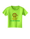 Cute Baby Lion - My First Birthday Toddler T-Shirt by TooLoud-Toddler T-Shirt-TooLoud-Lime-Green-2T-Davson Sales