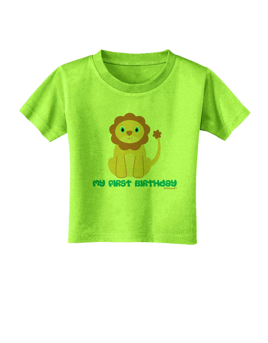 Cute Baby Lion - My First Birthday Toddler T-Shirt by TooLoud-Toddler T-Shirt-TooLoud-White-2T-Davson Sales