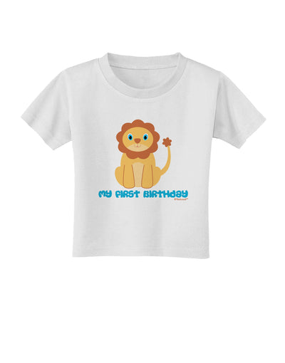 Cute Baby Lion - My First Birthday Toddler T-Shirt by TooLoud-Toddler T-Shirt-TooLoud-White-2T-Davson Sales