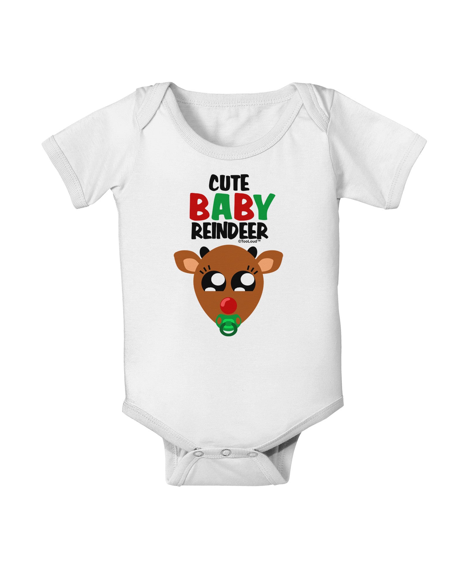 Cute Baby Reindeer Matching Deer Baby Romper Bodysuit-Baby Romper-TooLoud-White-06-Months-Davson Sales