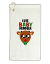 Cute Baby Reindeer Matching Deer Micro Terry Gromet Golf Towel 16 x 25 inch-Golf Towel-TooLoud-White-Davson Sales