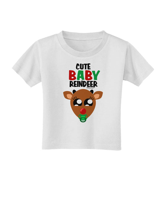Cute Baby Reindeer Matching Deer Toddler T-Shirt-Toddler T-Shirt-TooLoud-White-2T-Davson Sales