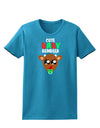 Cute Baby Reindeer Matching Deer Womens Dark T-Shirt-TooLoud-Turquoise-X-Small-Davson Sales