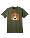 Cute Beagle Dog Adult Dark T-Shirt by TooLoud-Mens T-Shirt-TooLoud-Military-Green-Small-Davson Sales