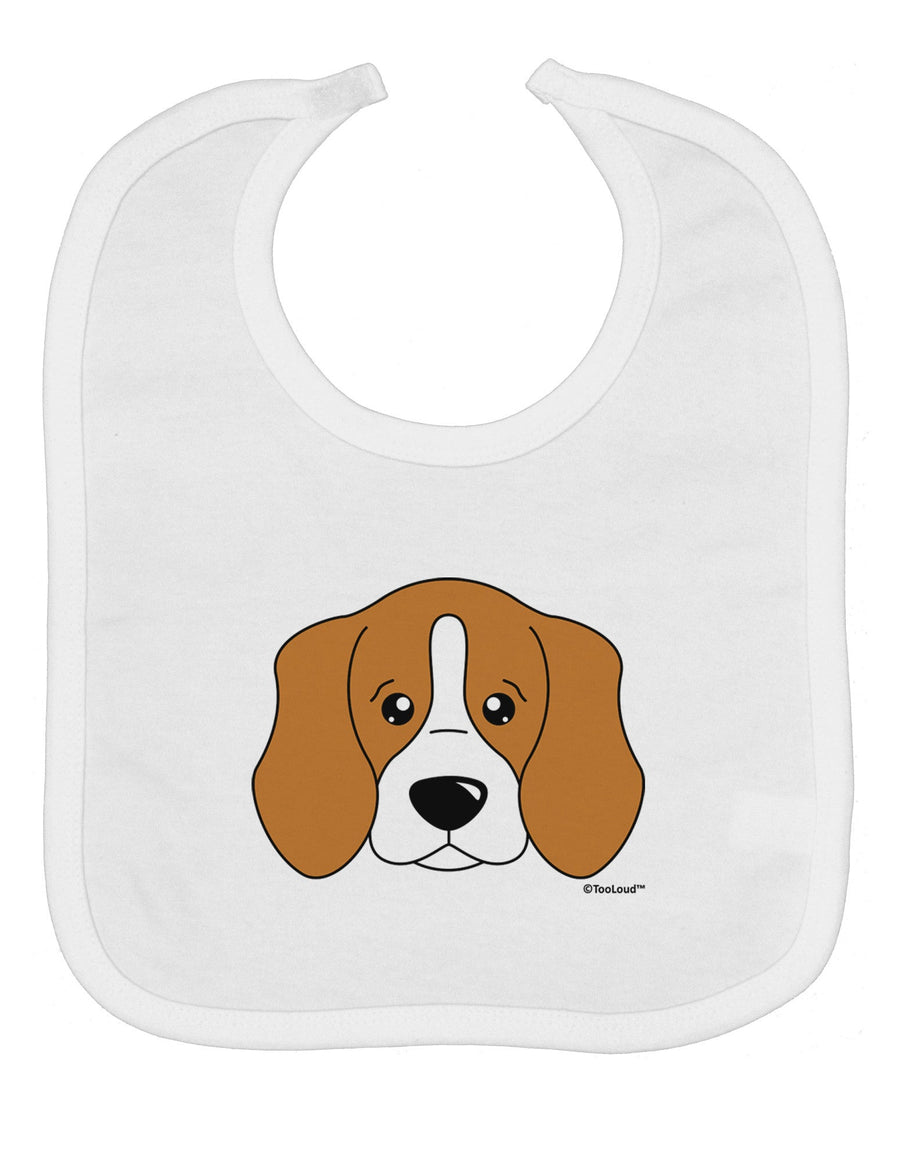 Cute Beagle Dog Baby Bib by TooLoud