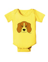 Cute Beagle Dog Baby Romper Bodysuit by TooLoud-Baby Romper-TooLoud-Yellow-06-Months-Davson Sales