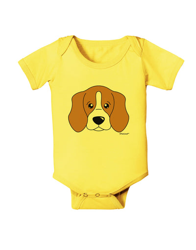 Cute Beagle Dog Baby Romper Bodysuit by TooLoud-Baby Romper-TooLoud-Yellow-06-Months-Davson Sales