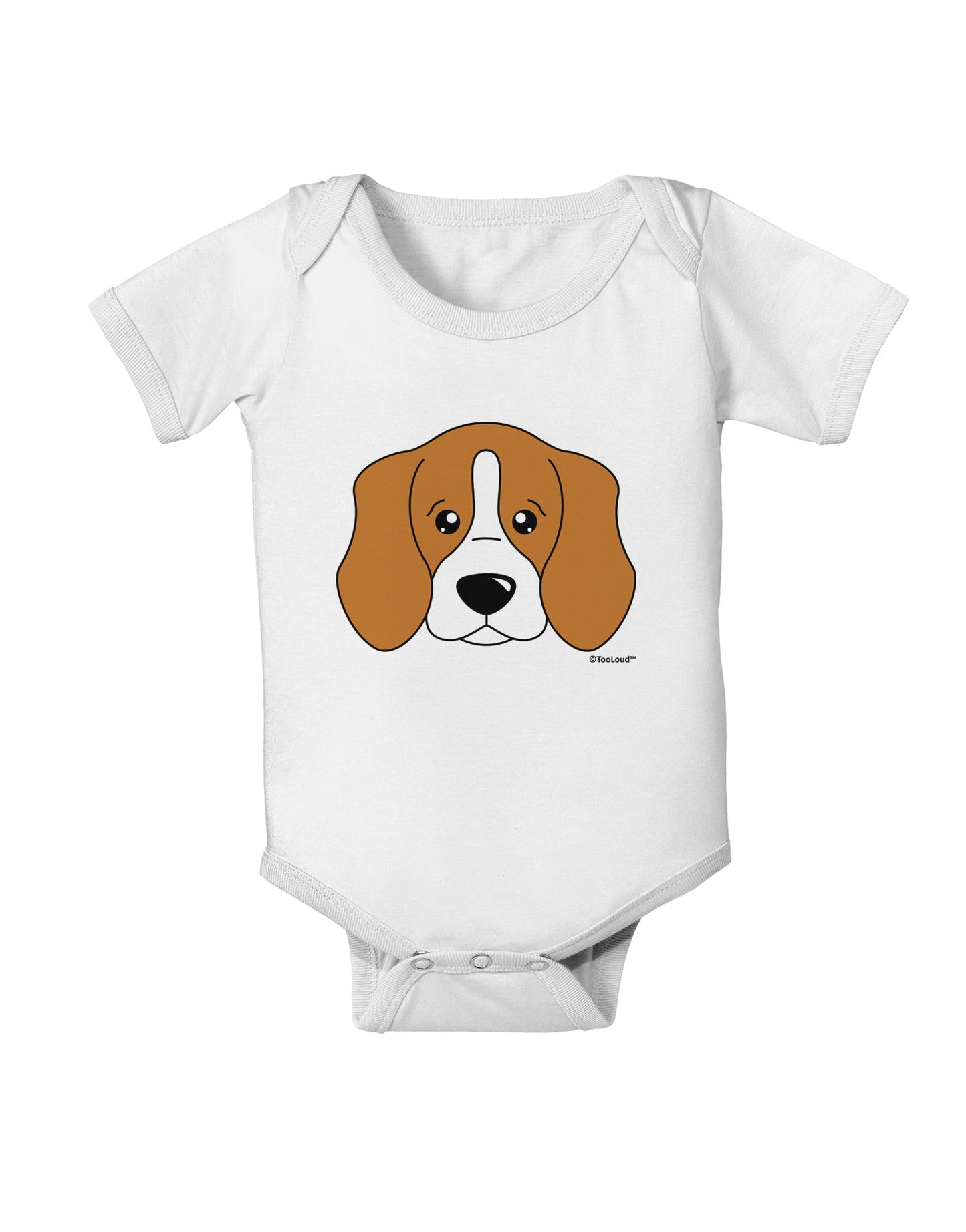 Cute Beagle Dog Baby Romper Bodysuit by TooLoud-Baby Romper-TooLoud-White-06-Months-Davson Sales